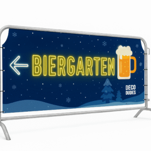 Spandoek voor dranghek op oktoberfest
