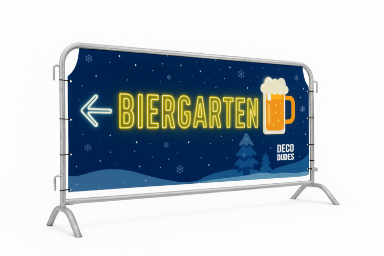 Banner für den Drangzaun beim Oktoberfest