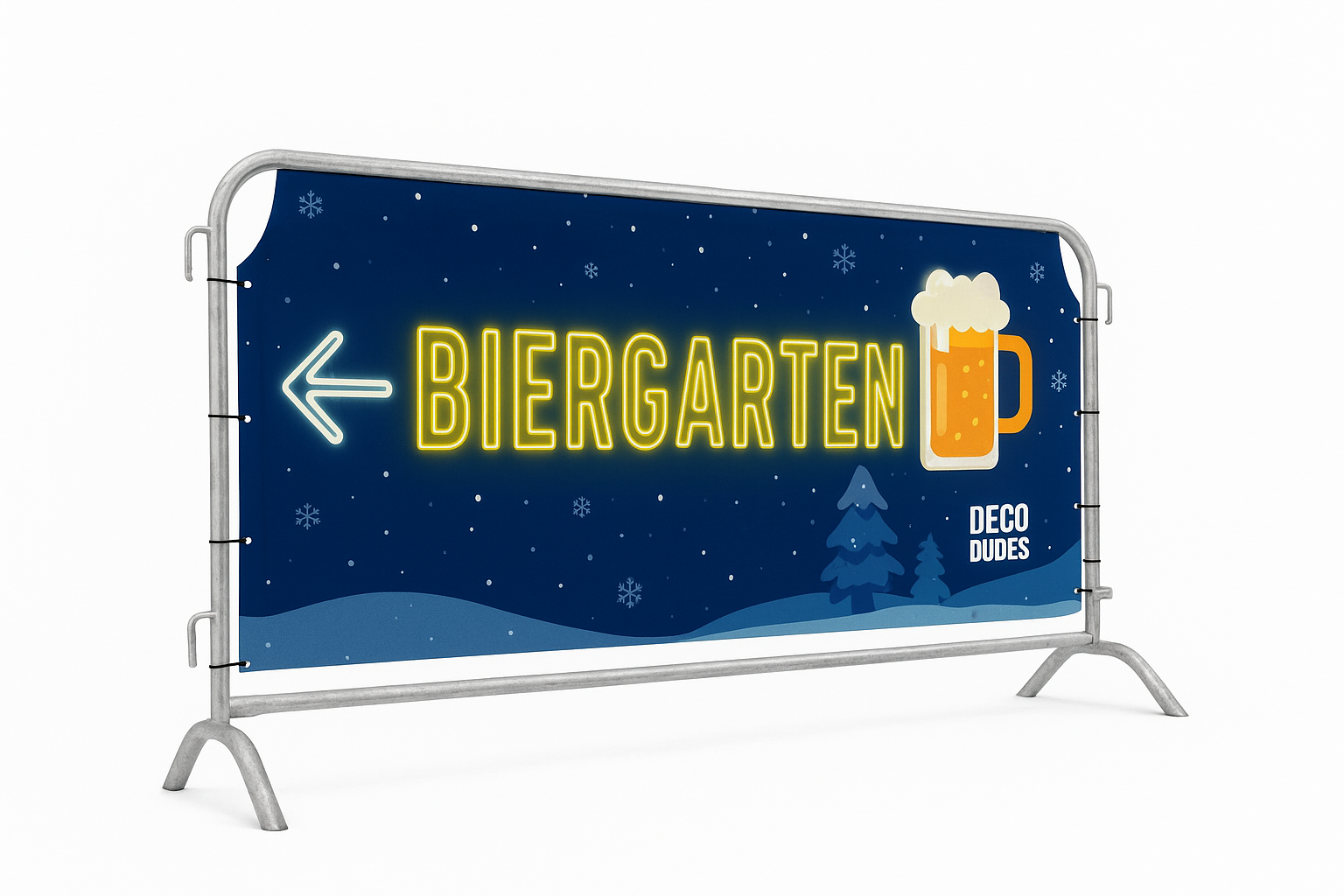 Spandoek voor dranghek op oktoberfest